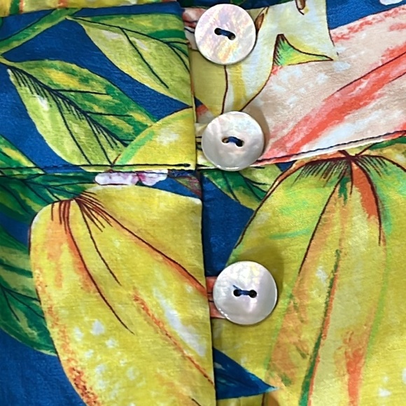 Farm Rio Star Fruit Puff Sleeve Midi Dress Size L NWT - Picture 9 of 15